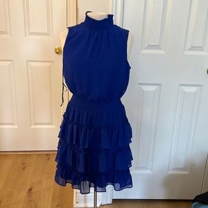Blue tiered dress